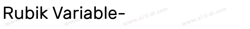 Rubik Variable字体转换